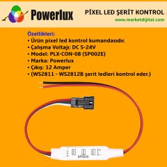 DC5-24V Volt Pixel Kontrol Cihazı (Butonlu) SP002E