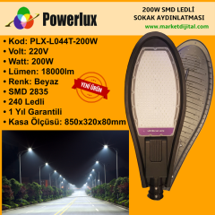 220 Volt 200 Watt 2835 Smd Ledli Sokak Lambası (BEYAZ)