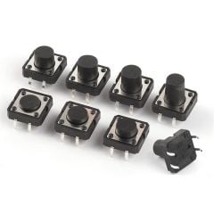 12x12 Tact Switch Buton Siyah