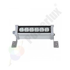 20 Cm 6 Watt-Powerlux Wallwasher - Dış Cephe Aydınlatma - Duvar Boyama Natural Beyaz 4000C - 12 Volt