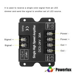 Tek Renk Şerit Led Amplifier 5-24V 30A / Tekrarlayıcı
