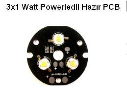 3x1 Watt Powerledli Hazır Pcb