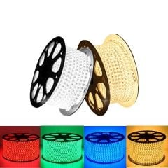 Powerlux 220 Volt Hortum Şerit Led IP65 Silikonlu 50 Metre