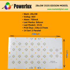 28x3 Watt 3535 Ledli Modül 236x137mm