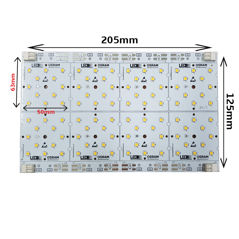 96x1 Watt Osram Ledli  3030 205x125mm Modül