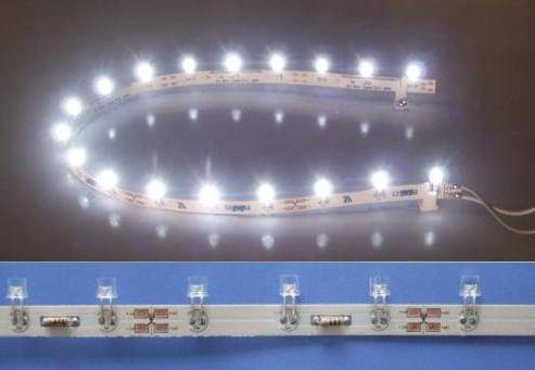 Beyaz 30cm 18 Kesikbaş Ledli