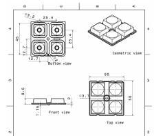 P-2x2-M 60 Derece XP Modül Lens Ledil