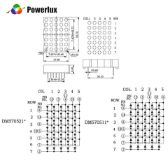 DM570521K 5x7 5mm KATOT kırmızı Dot Matrix Display