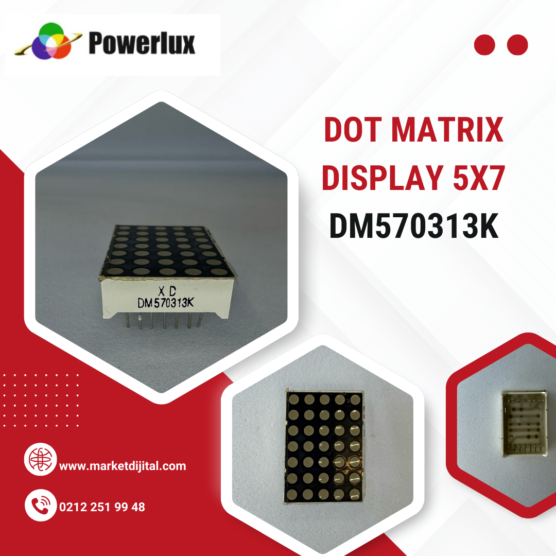 DM570313k 5x7 5mm ANOT kırmızı Dot Matrix Display