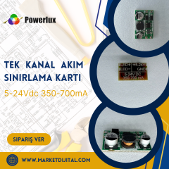 TEK KANAL AKIM SINIRLAMA KARTI 5-24Vdc 350-700mA
