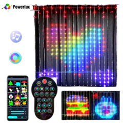 PİXEL 2X2 mt  400 Led ANİMASYON KUMANDALI PERDE