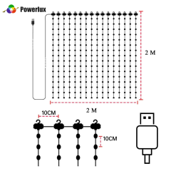 PİXEL 2X2 mt  400 Led ANİMASYON KUMANDALI PERDE