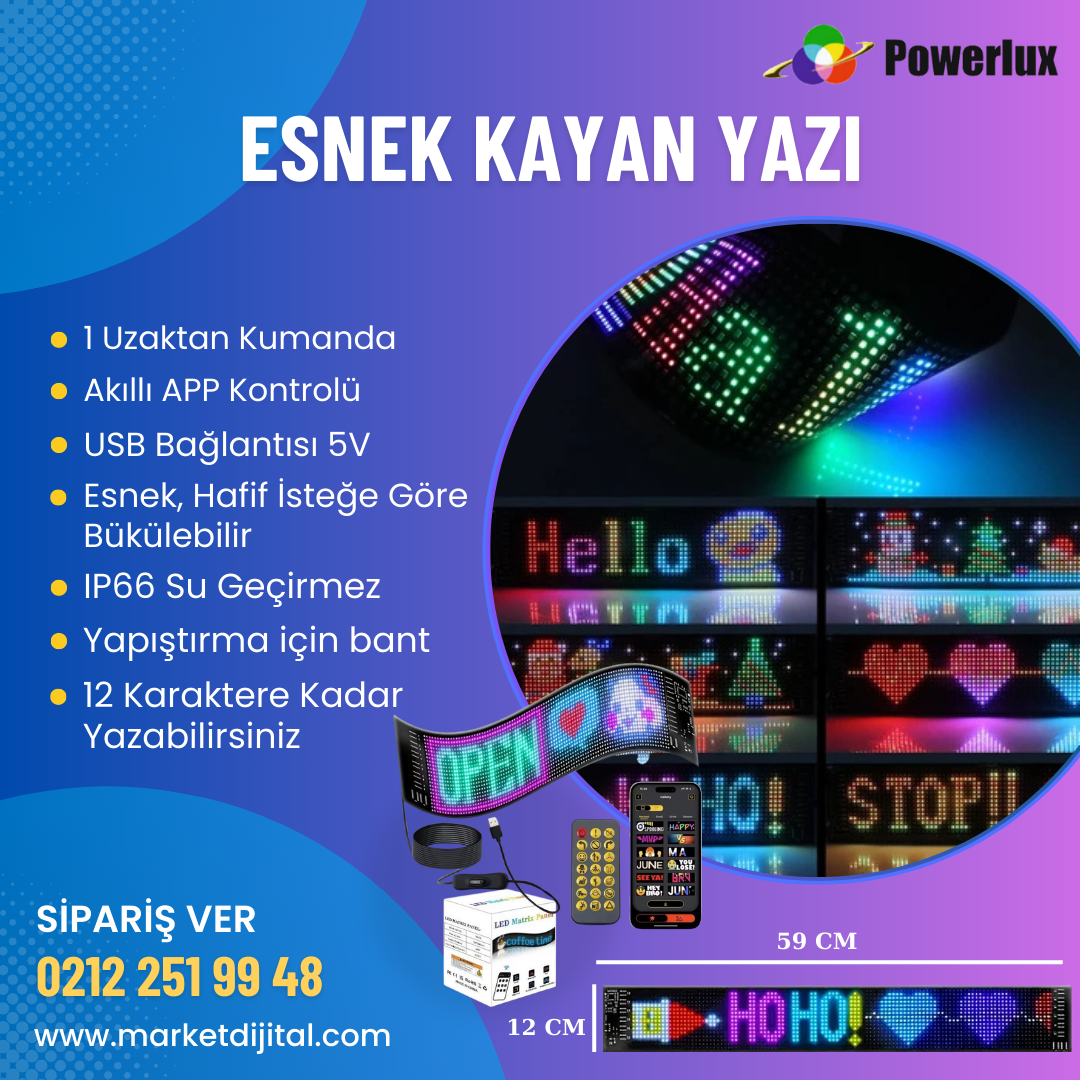 ESNEK 12X59CM MATRİX KAYAN YAZI