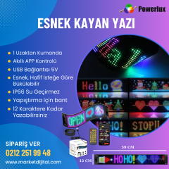 ESNEK 12X59CM MATRİX KAYAN YAZI