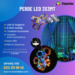 Perde led 3X3mt RGB