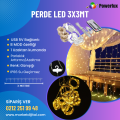 Perde Led 3x3mt Gün Işığı