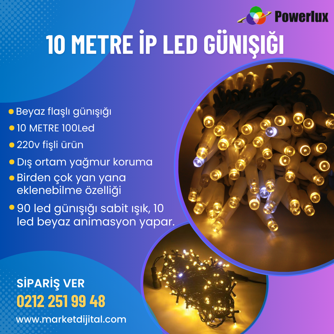İp Led 10mt 100 led