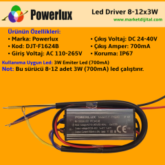 8-12x3W Led Driver IP67