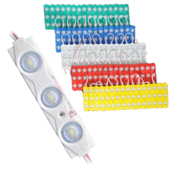 24 Volt 1,5 Watt 3'lü Lensli 2835 Reklamcı Modül YEŞİL