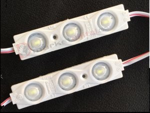 24 Volt 1,5 Watt 3'lü Lensli 2835 Reklamcı Modül YEŞİL