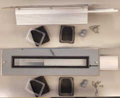Sıva Altı Wallwasher Alüminyum Boş Kasa Profil Ve Aparatları 10cm / 3-4 Led