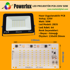 220V 50W SMD 2835 Ledli Hazır Projektör PCB