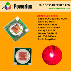 Powerlux Smd 3535 Deep Red Led 1-3 Watt 660nm
