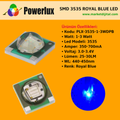 Powerlux Smd 3535 Royal Blue Led 1-3 Watt 455nm