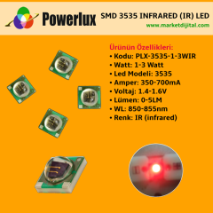 Powerlux Smd 3535 IR (infrared) Led 1-3 Watt 850nm