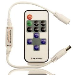 Mini Şerit Led Kontrol RF Kumandalı Dimmer 6A 5-24V