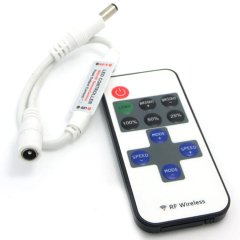 Mini Şerit Led Kontrol RF Kumandalı Dimmer 6A 5-24V