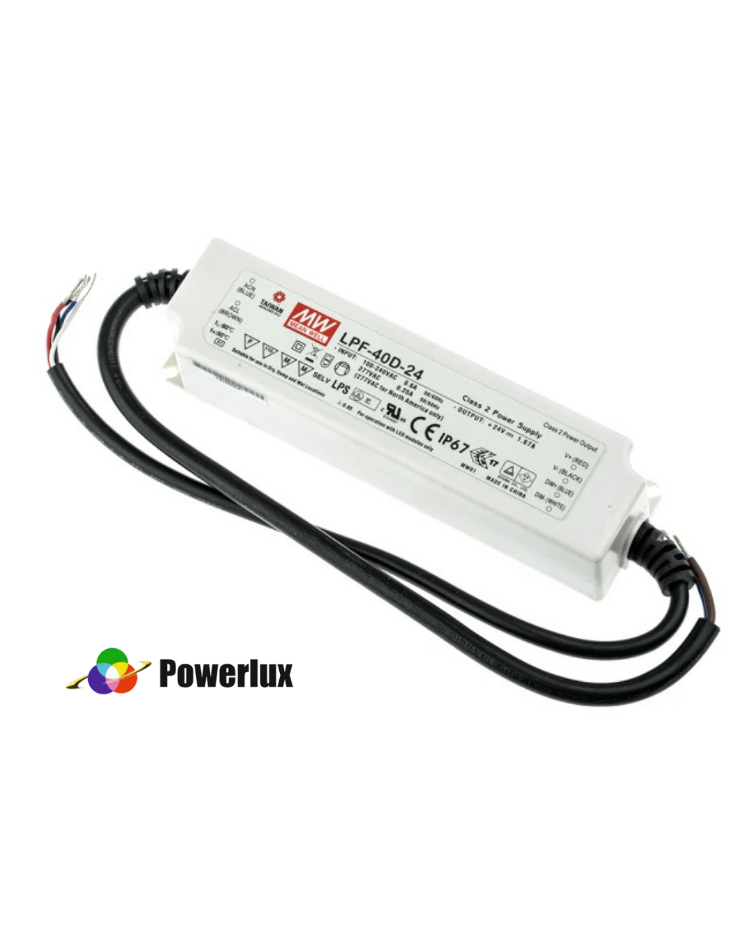 Mean Well LPF-40D-24, Ayarlanabilir LED Sürücü (LED Driver) 40.08W, 24V