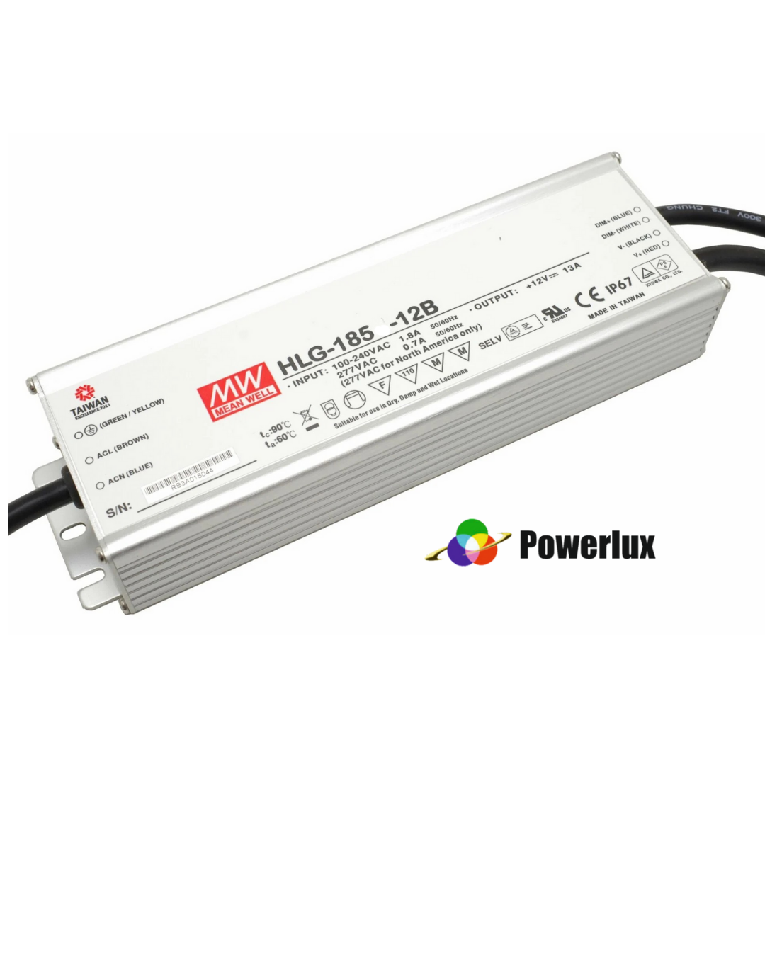 Mean Well HLG-185-12B 156W 12V 13A Led Sürücü