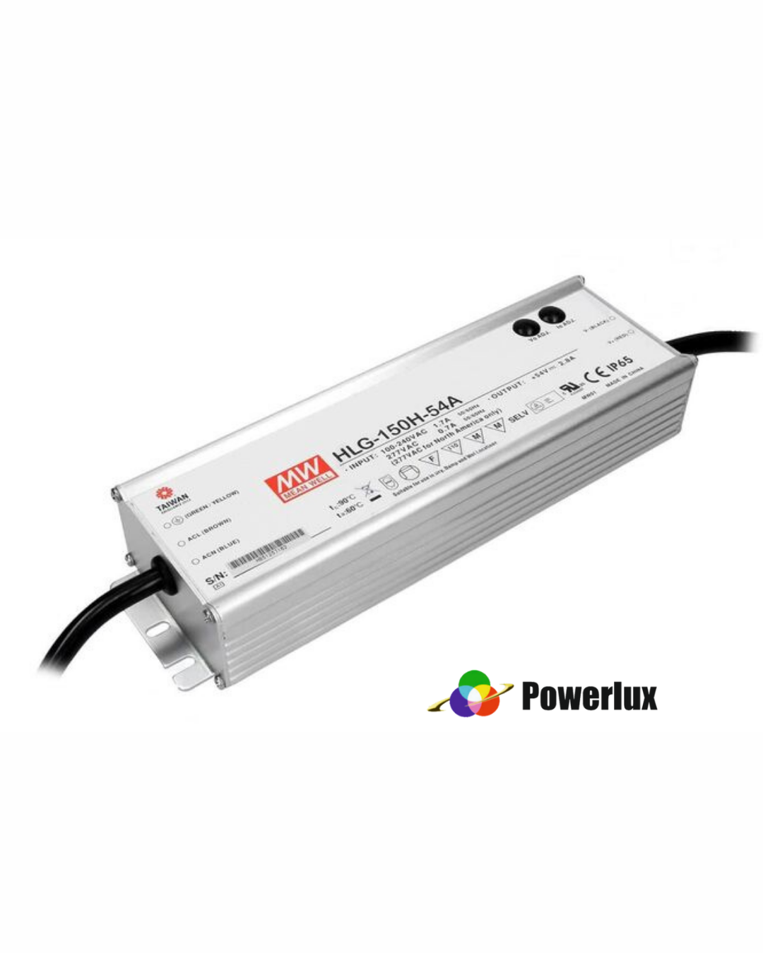Mean Well HLG-150H-54A, 54VDC 2.8A 151W  LED Driver