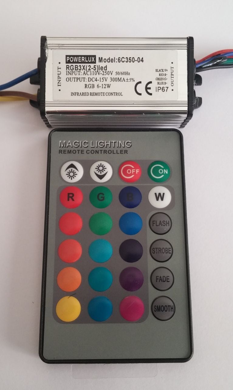Rgb Powerled Sürücü Ir Kumandalı 6-12 Led