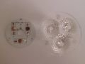 3lü Powerlux Yuvarlak Pcb + Lens Takım 30 Derece