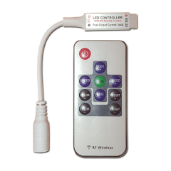 Mini RGB Şerit Led Kontrol Devresi RF Kumandalı 12A 5-24V