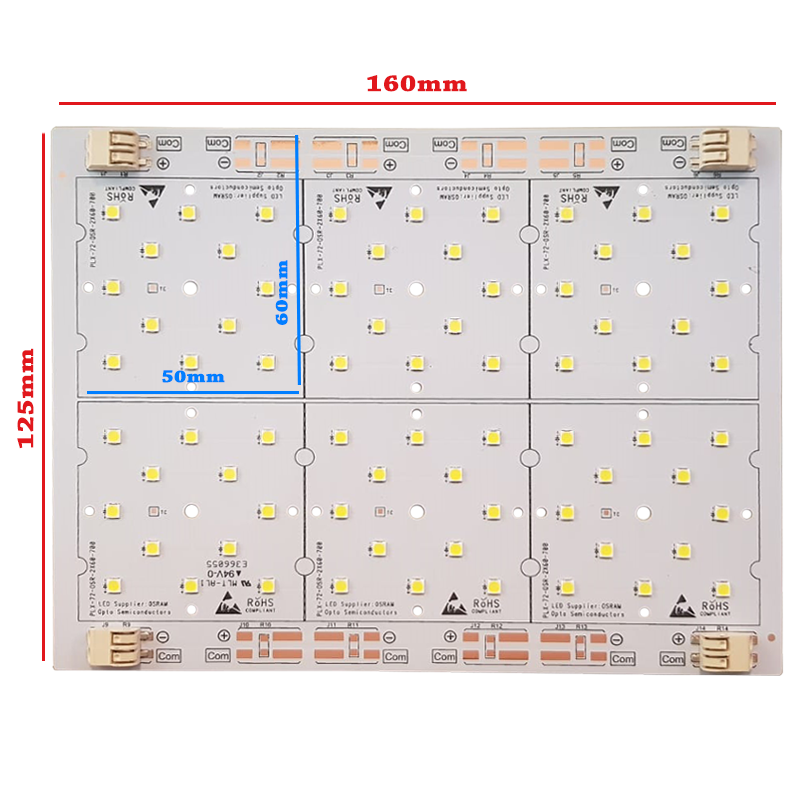 72x1 Watt OSRAM Ledli  3030 160x125mm Modül Beyaz