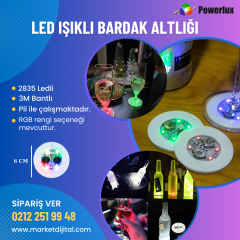 Led Işıklı Bardak Altlığı RGB