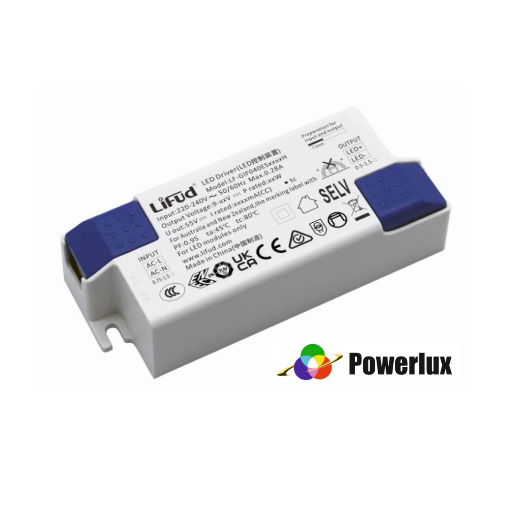 GIF040ES1050H 1050mA 9~42Vdc PFC ENEC FFree IP20 Lifud 40-1050