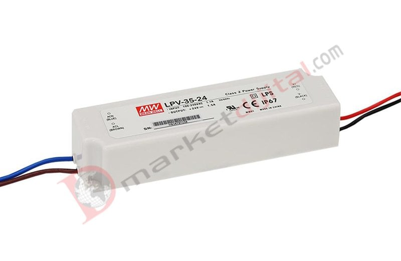LPV-35-24 24 Volt 1.50 Amper IP67 Meanwell