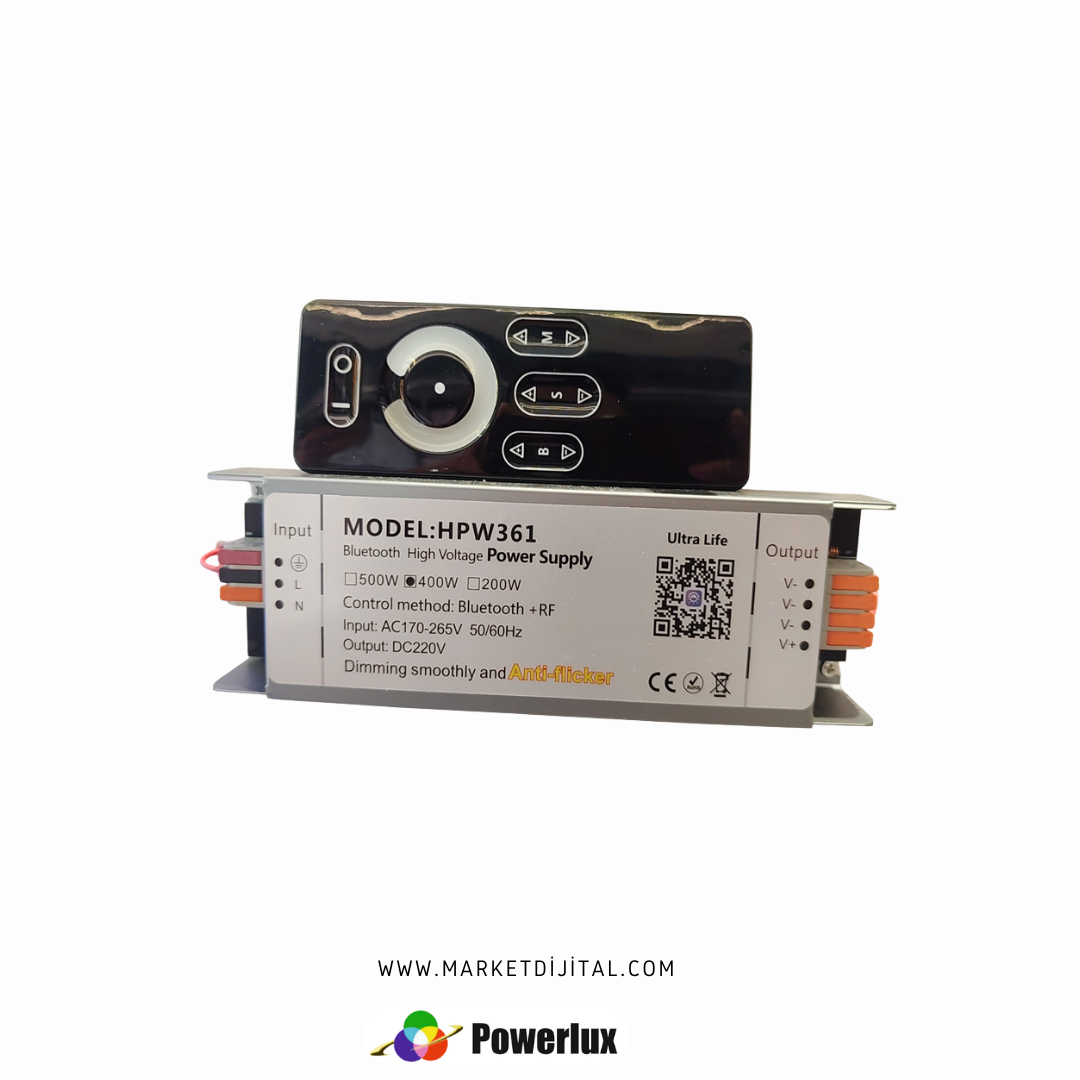 HPW361 Tek Renk Bluetooth 220V 400W  Titreşimsiz Kontrol Ünitesi