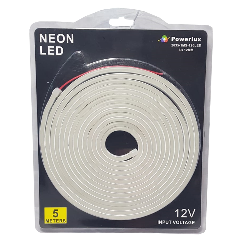 Powerlux  12 Volt 6x12mm Esnek Neon Led (1 cm de kesilir) (5 Metre)