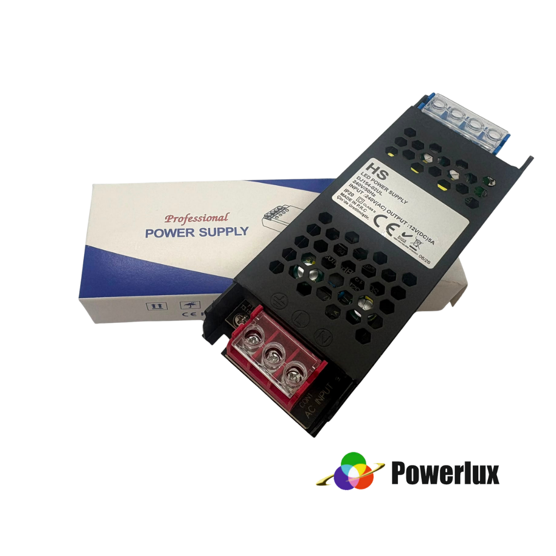 Powerlux 12V 5A 60W Slim Adaptör