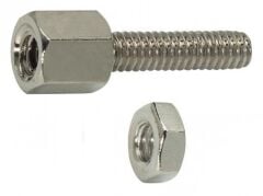 D-Sub Vida + Somun 1 Takım m3 12mm ( D-Sub Konnektör Uyumlu )