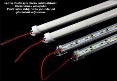 PJ1094 Tek Sıra Led Pcb İçin 1 Mt Bar Led Profil (İthal Profil) Şeffaf