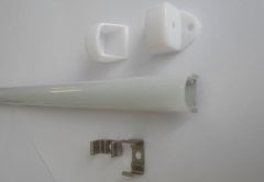 PJ1094 Tek Sıra Led Pcb İçin 1 Mt Bar Led Profil (İthal Profil) Şeffaf