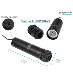 RGBW FİBER OPTİK LED AYDINLATMA SETİ
