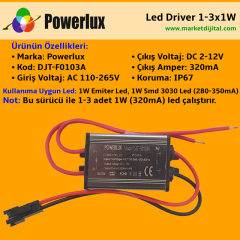 1-3x1W Led Driver IP67