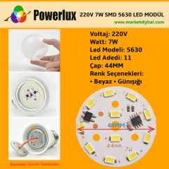 220 Volt 7 Watt SMD 5630 Ledli Hazır Led Modül 44MM